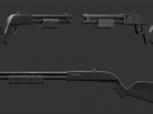 Character Military Pig with Shotgun Model 3D