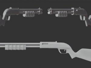 Character Military Pig with Shotgun Model 3D