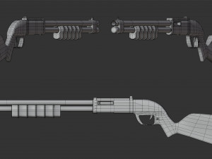 Character Military Pig with Shotgun Model 3D