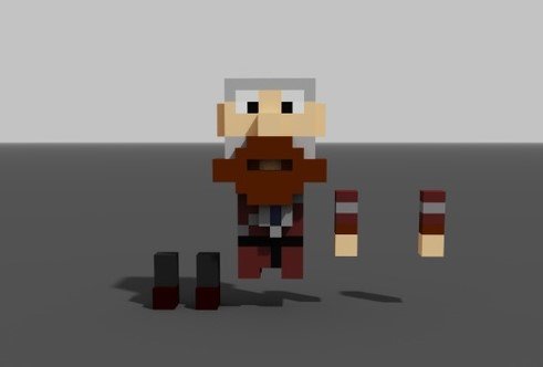 old man 3D Model .c4d .max .obj .3ds .fbx .stl .blend 