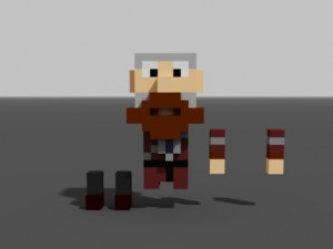 Enderman minecraft Baby 3D Model in Alien 3DExport