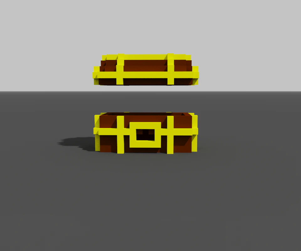 treasure chest 3D Model .c4d .max .obj .3ds .fbx .stl .blend