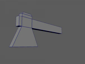 stylized pillar signboard low-poly 3D Model