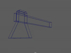 stylized pillar signboard low-poly 3D Model