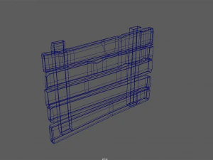 stylized pillar signboard low-poly 3D Model