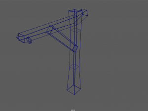stylized pillar signboard low-poly Modello 3D