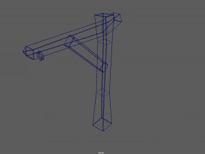 stylized pillar signboard low-poly 3D Model