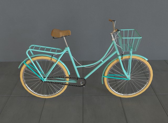 Classic Bike 3D Model .c4d .max .obj .3ds .fbx .stl .blend