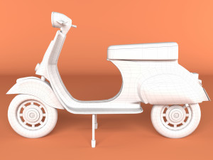 Classic Vespa 3D Model