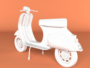 Classic Vespa 3D Model