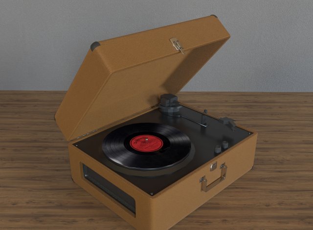 Record Player 3D 模型 .c4d .max .obj .3ds .fbx .stl .blend 