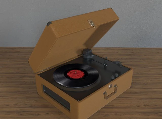 Tocadiscos Modelo 3D .c4d .max .obj .3ds .fbx .stl .blend