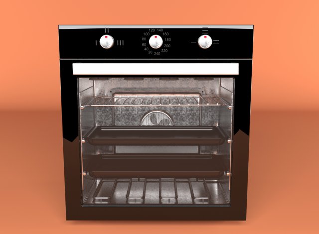 Black Oven Modello 3D .c4d .max .obj .3ds .fbx .stl .blend 