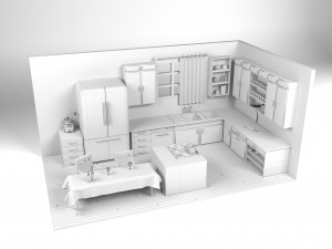 Classic Kitchen 3D Model