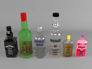 Alcol Collection Low-poly 3D Model