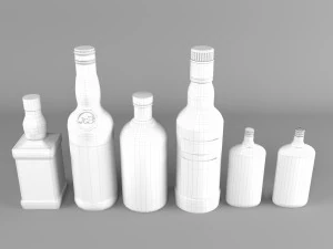 Alcol Collection Low-poly 3D Model
