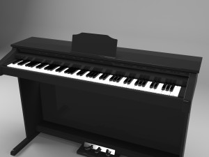 Black Piano 3D Model