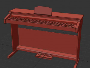 Black Piano 3D Model