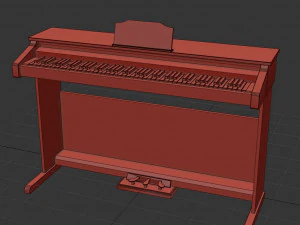 Black Piano 3D Model