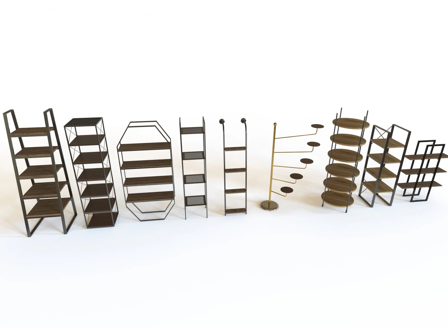 Bookcase Bundle 3D Model .c4d .max .obj .3ds .fbx .stl .blend 