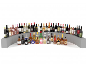 Wine Colletion-Alcol Colletion Bundle Modelo 3D