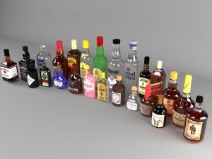 Wine Colletion-Alcol Colletion Bundle Modelo 3D