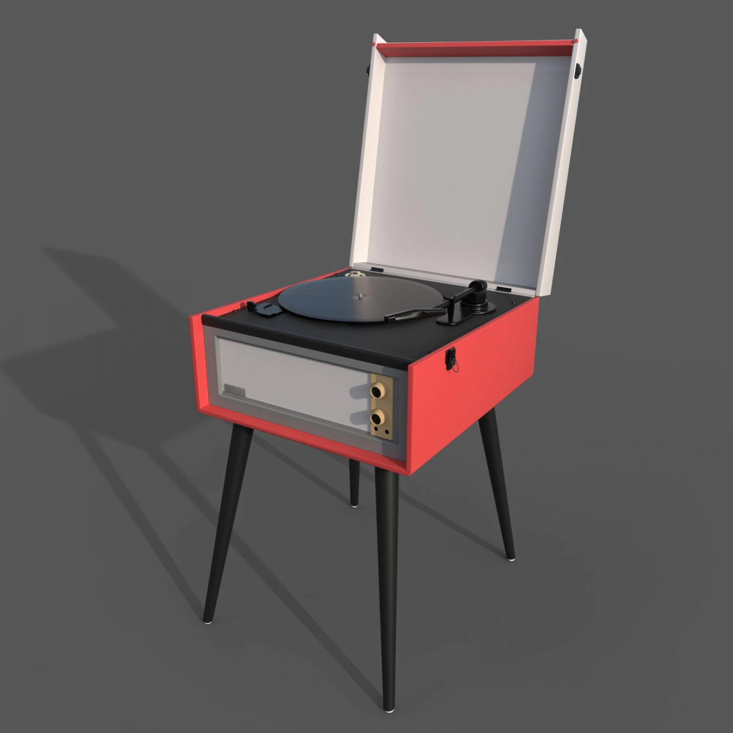 Record player 3D Model .c4d .max .obj .3ds .fbx .stl .blend 