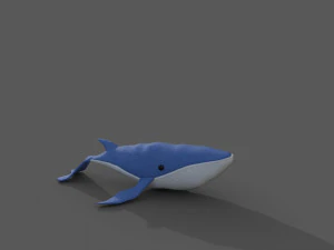 Plush whale toy 3D Model