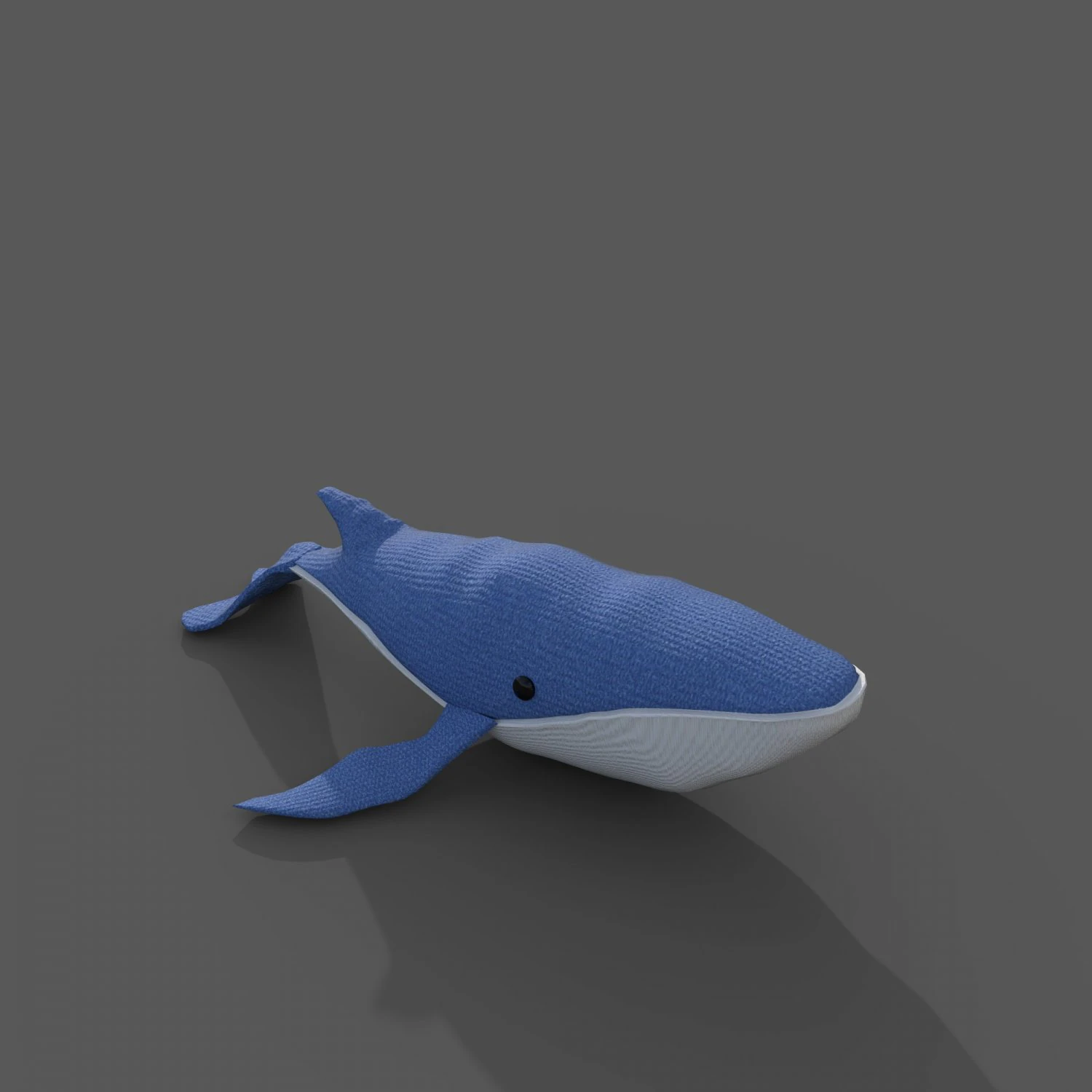 Plush whale toy 3D Model .c4d .max .obj .3ds .fbx .stl .blend 