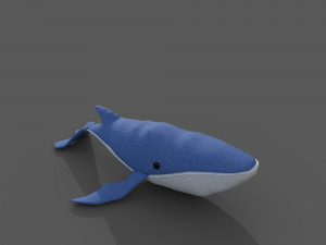 Plush whale toy 3D 模型