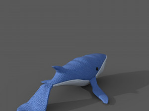 Plush whale toy 3D 模型