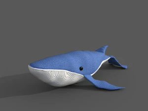 Plush whale toy 3D Model