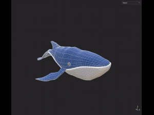 Plush whale toy 3D Model