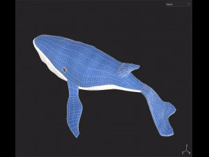 Plush whale toy 3D Model