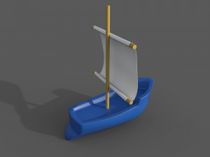 Toy Boat 3D Model