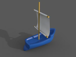 おもちゃのボート 3Dモデル