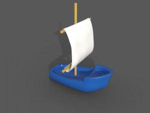 Toy Boat 3D Model