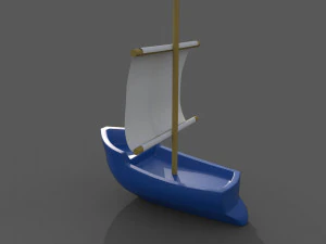 Toy Boat 3D Model