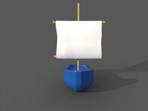 Toy Boat 3D Model