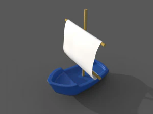 Toy Boat 3D Model
