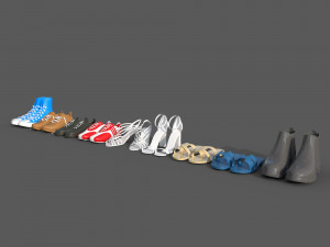 Shoe collection-01 3D-Modell
