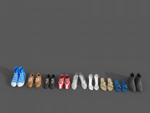 Shoe collection-01 3D-Modell