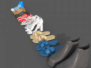 Shoe collection-01 3D-Modell