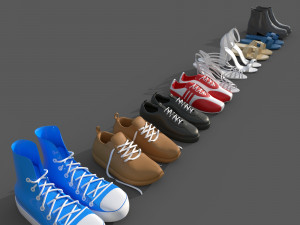 Shoe collection-01 3D-Modell