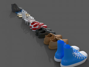 Shoe collection-01 3D-Modell