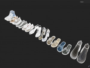 Shoe collection-01 3D-Modell