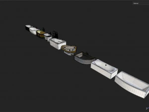Bathtub Collection-01 3D Model