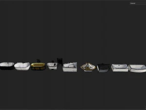 Bathtub Collection-01 3D Model