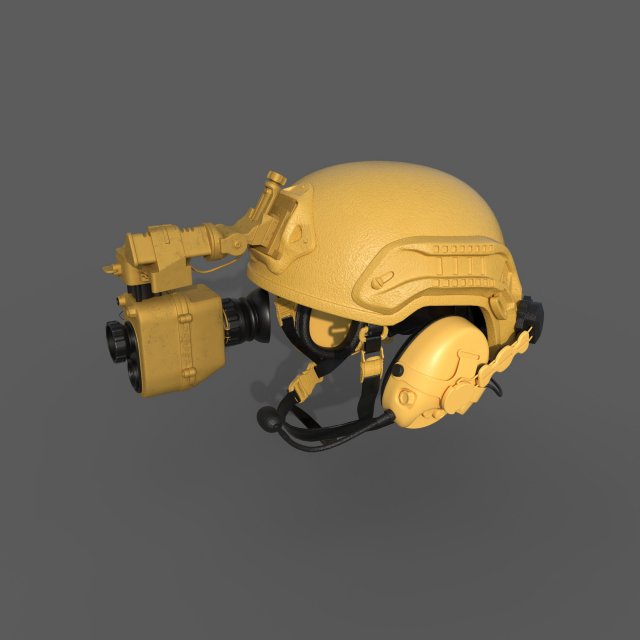 Tactical Helmet Model 3D .c4d .max .obj .3ds .fbx .stl .blend 