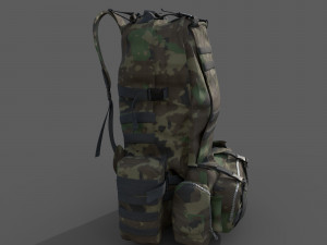 Military Backpack 3D 모델